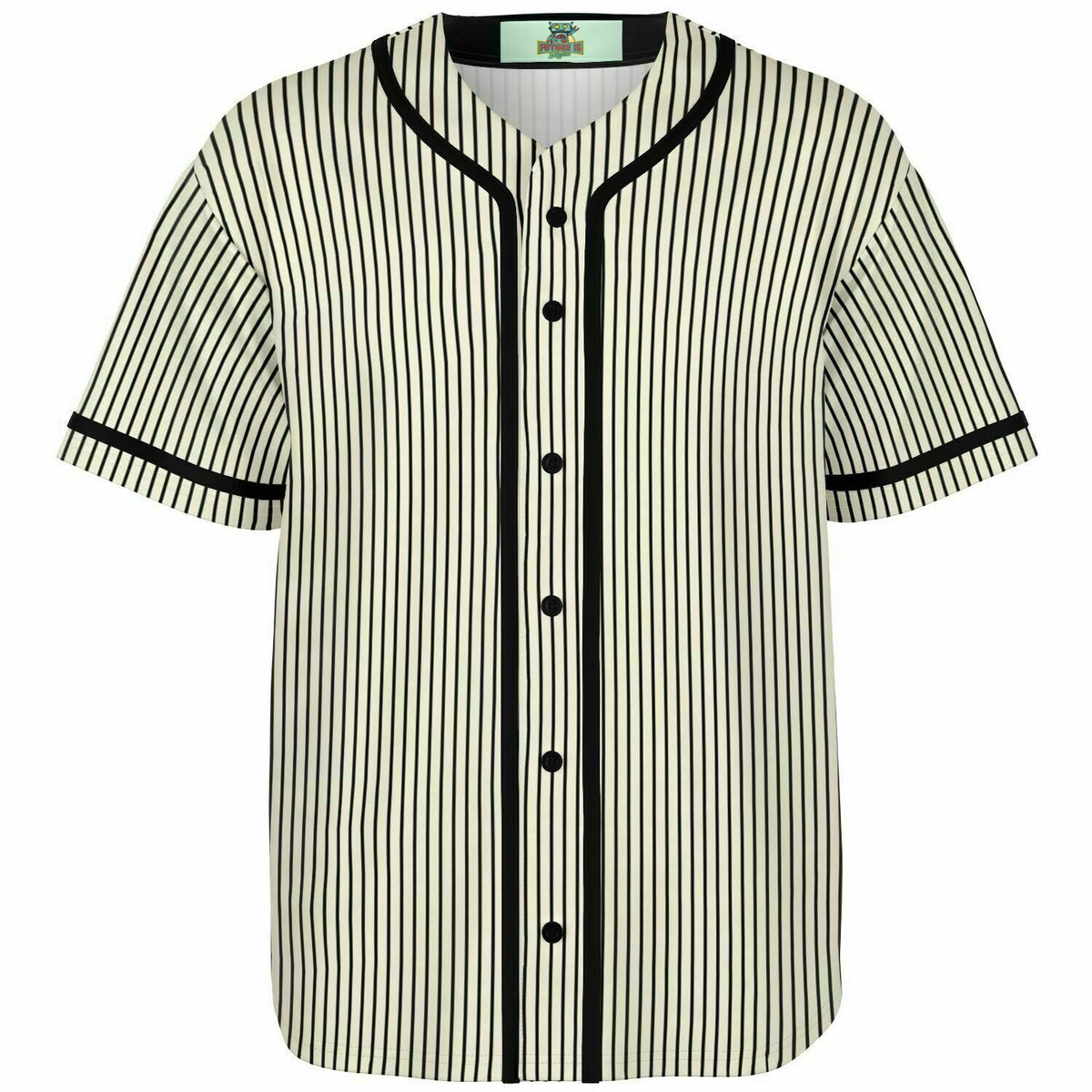 Retro Style Baseball Jersey, striped jersey