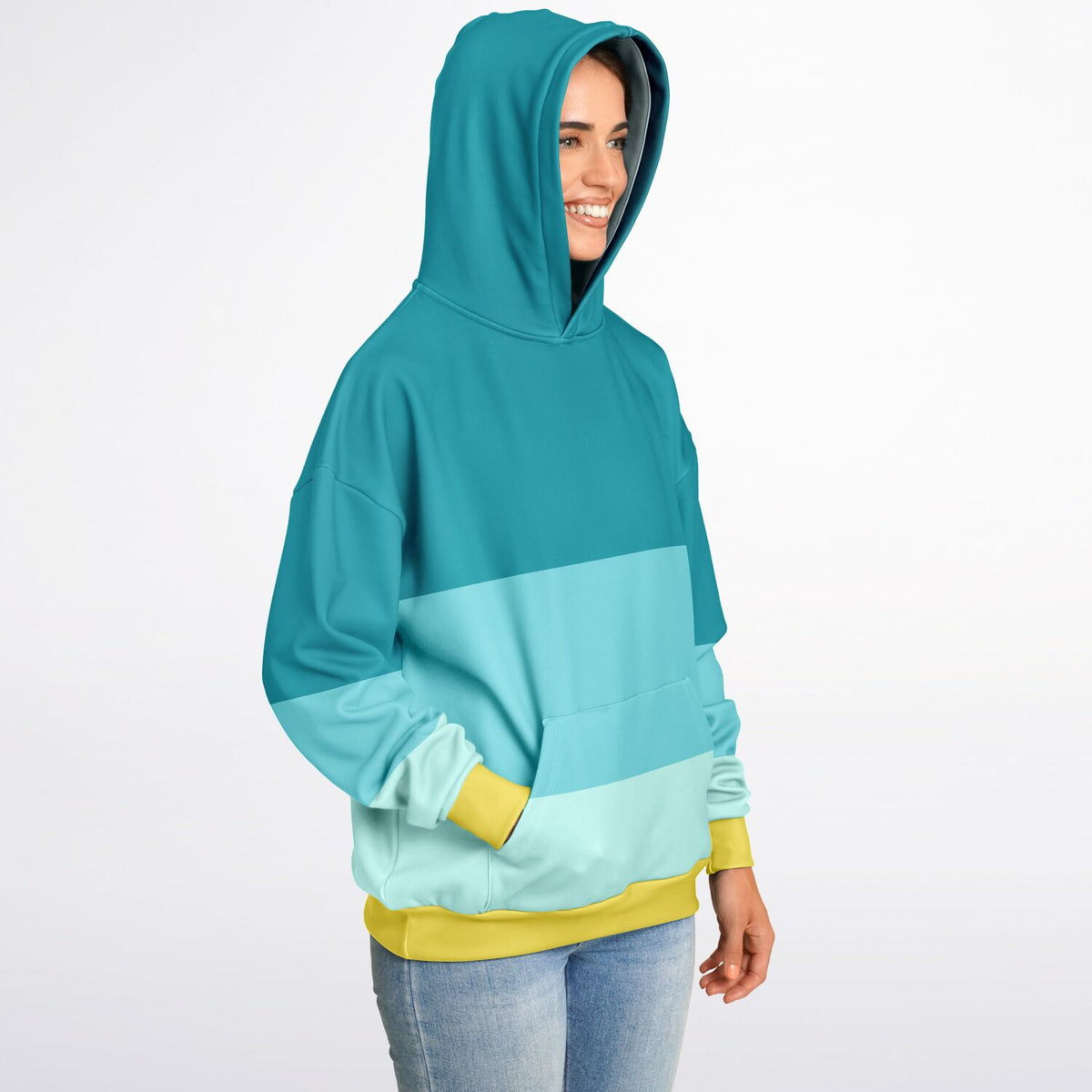 The Beach Color block Heavyweight Oversized Hoodie