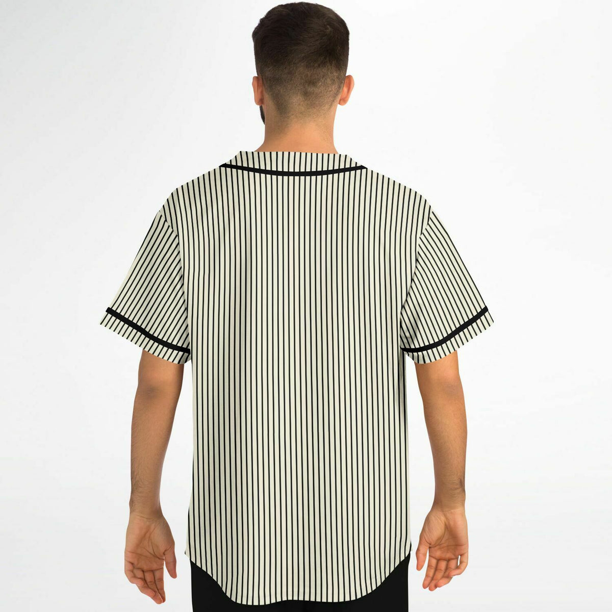 Retro Style Baseball Jersey, striped jersey