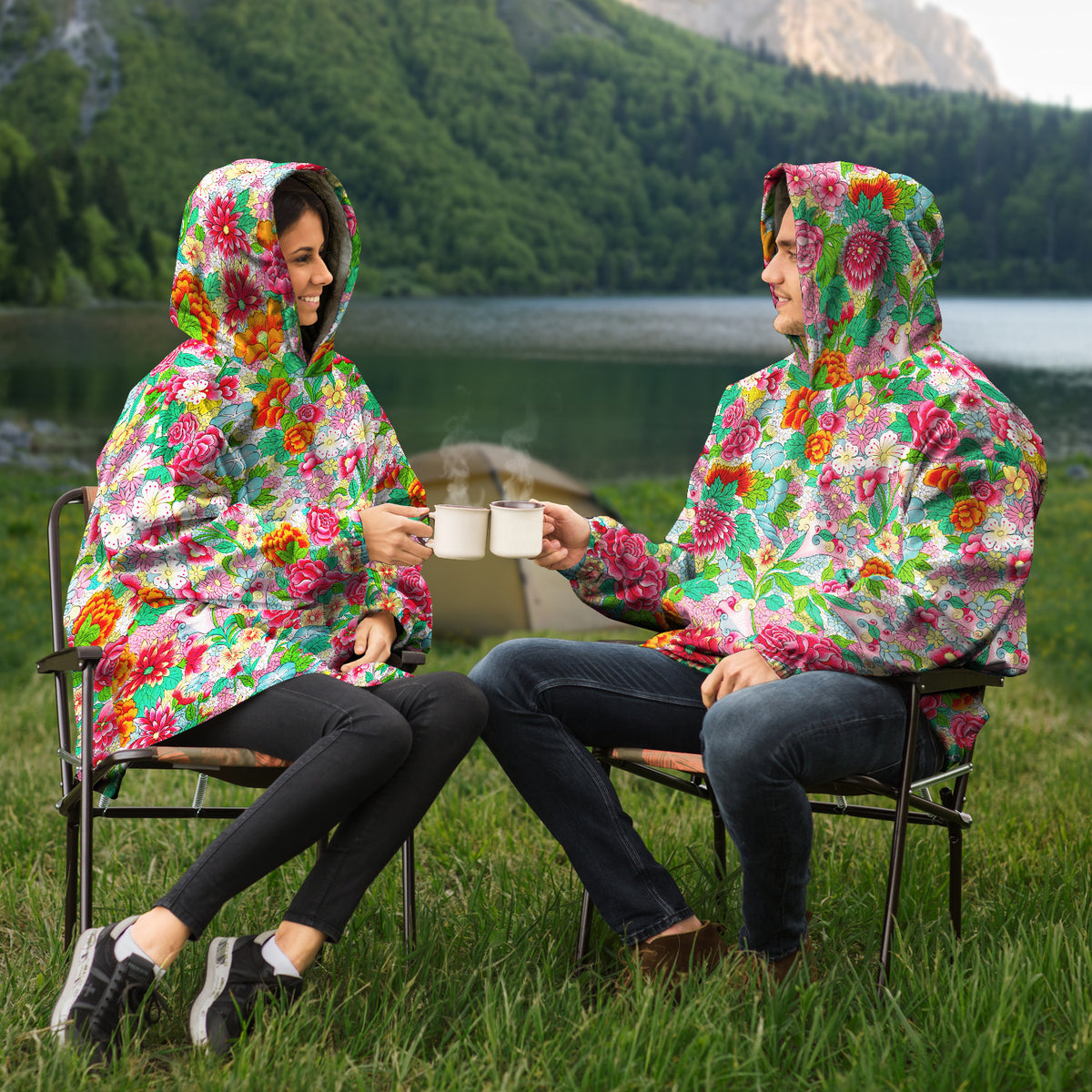 Art Nouveau Wearable Blanket Snug Hoodie - Museum Collection Digby