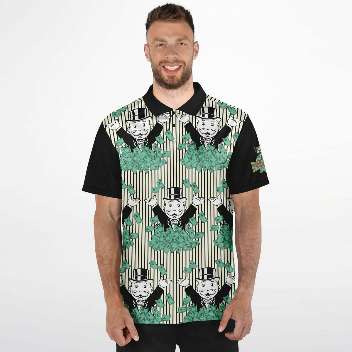 Performance Golf Polo, Dollar Bills, Sweat wicking Custom Polo