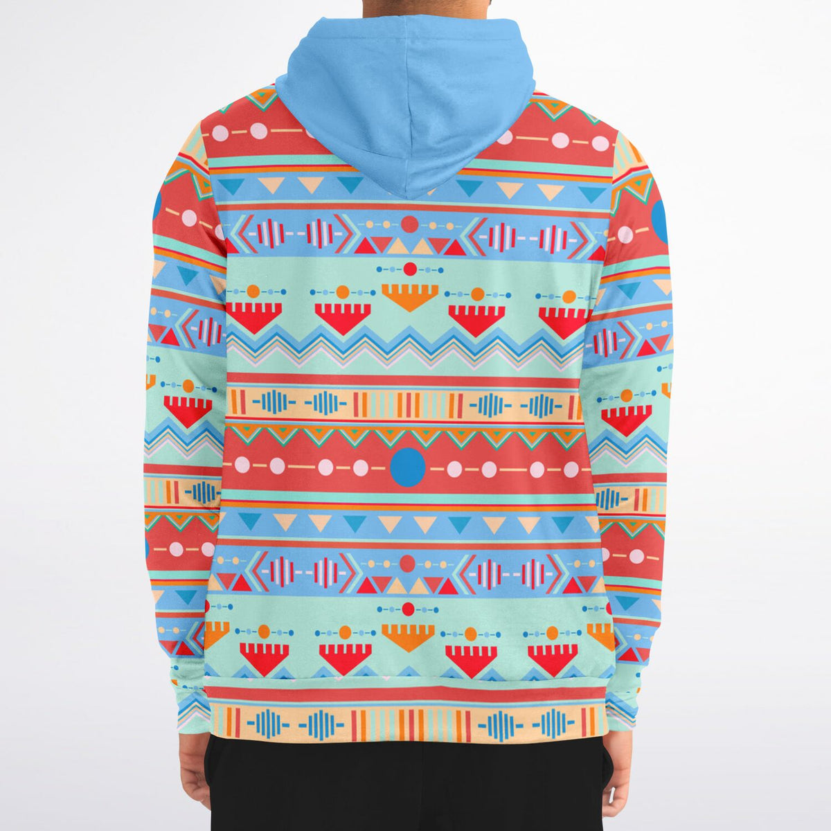 Aztec Pattern Zip Up Hoodie Heavyweight 300GSM