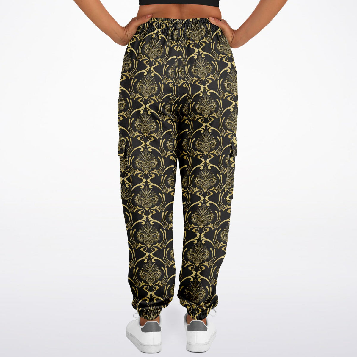 Art Deco Athletic Cargo Sweatpants - AOP