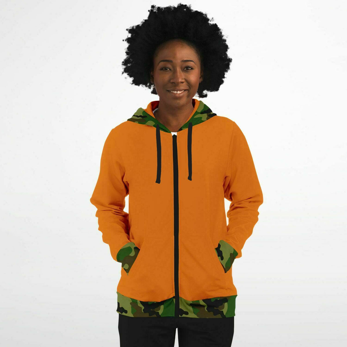 Duck Camo Zip-Up Hoodie – Premium Handmade, Exceptional Comfort, Durable, High Definition Print