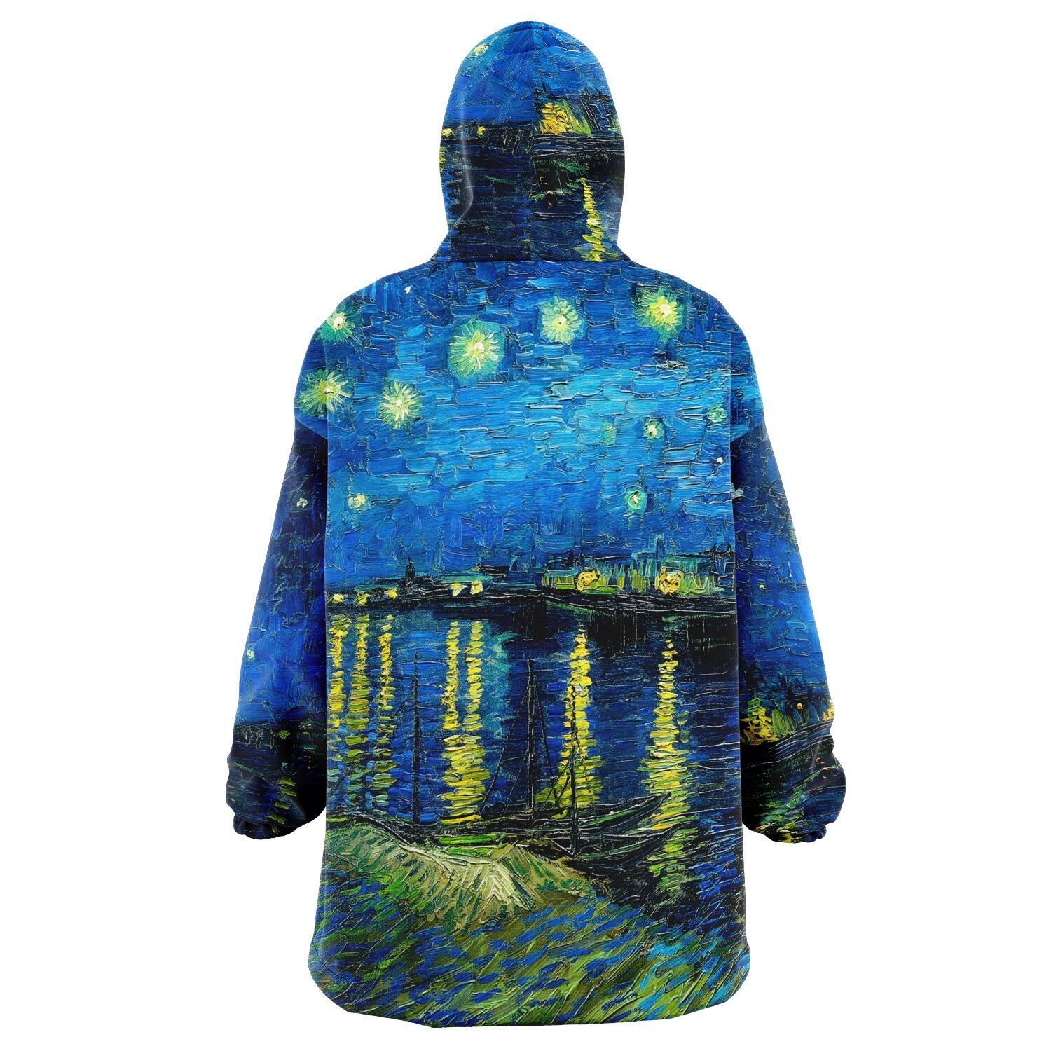 Starry Night Snug Microfleece Hoodie Wearable Blanket
