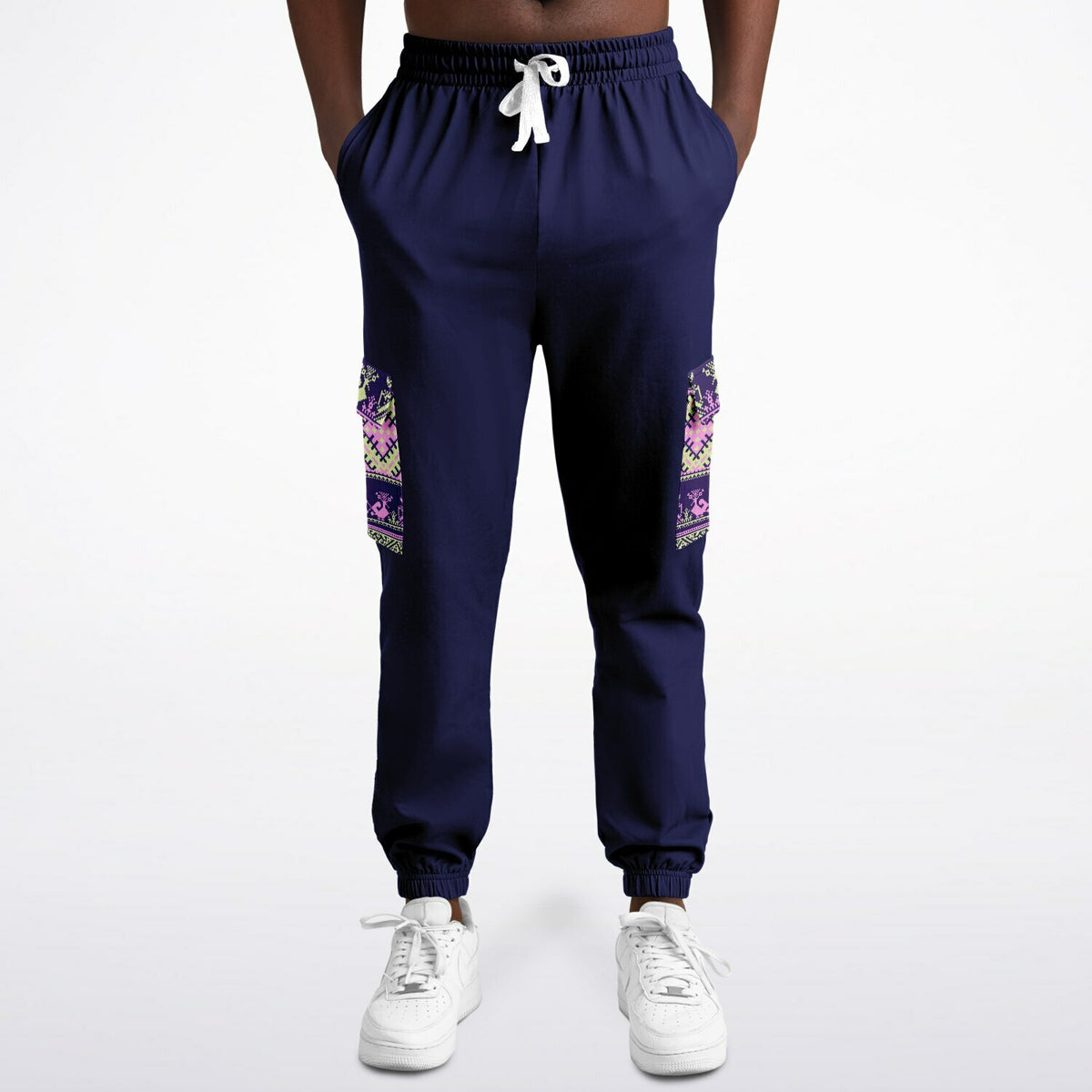 Cargo Sweatpants - AOP Purple Nordic Pockets