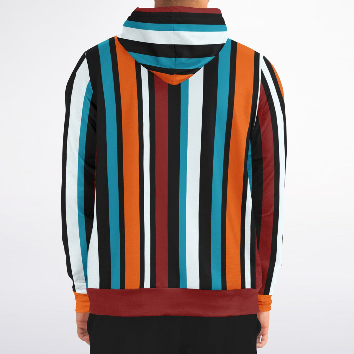 Retro stripe Zip-Up Hoodie