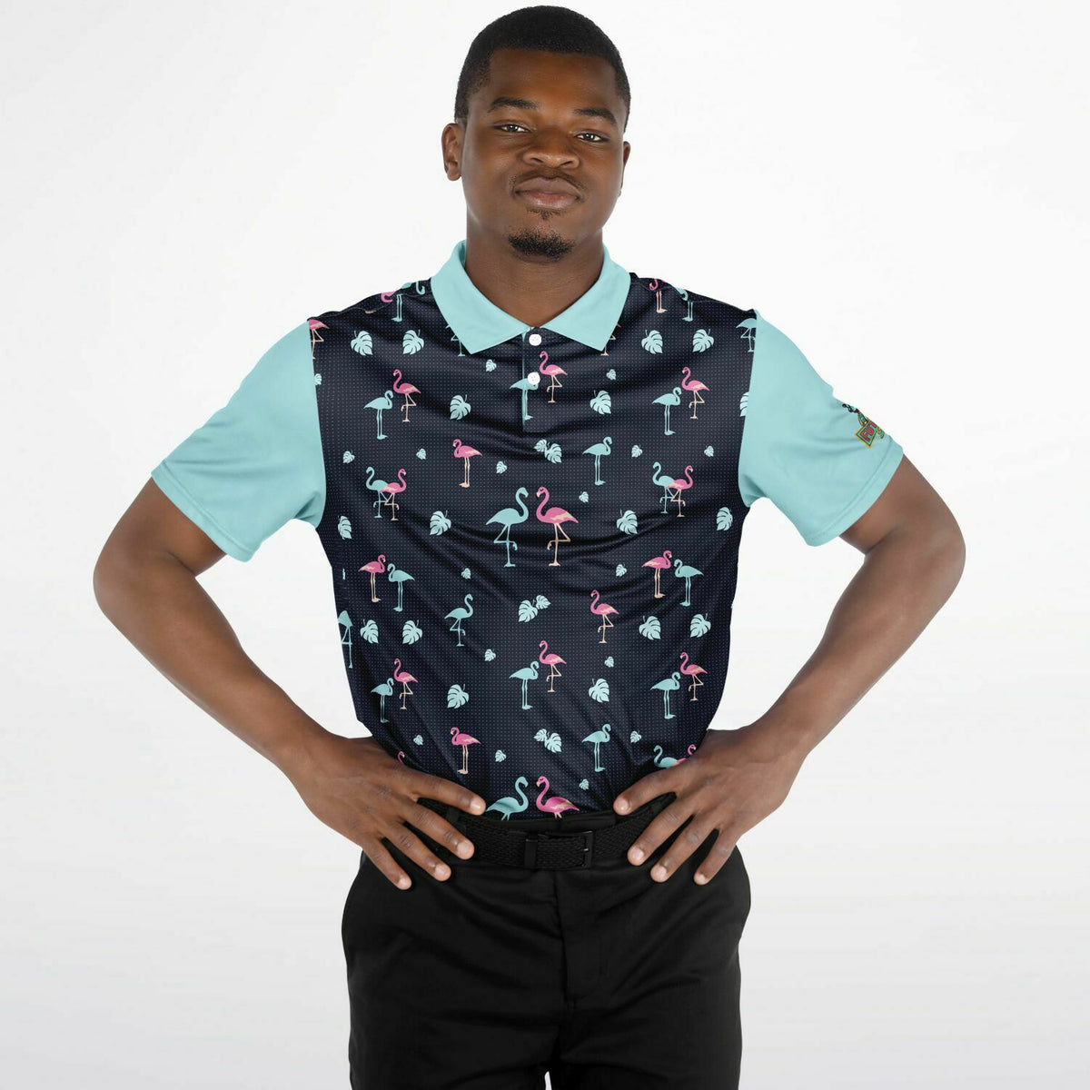 Performance Golf Polo Retro Flamingo