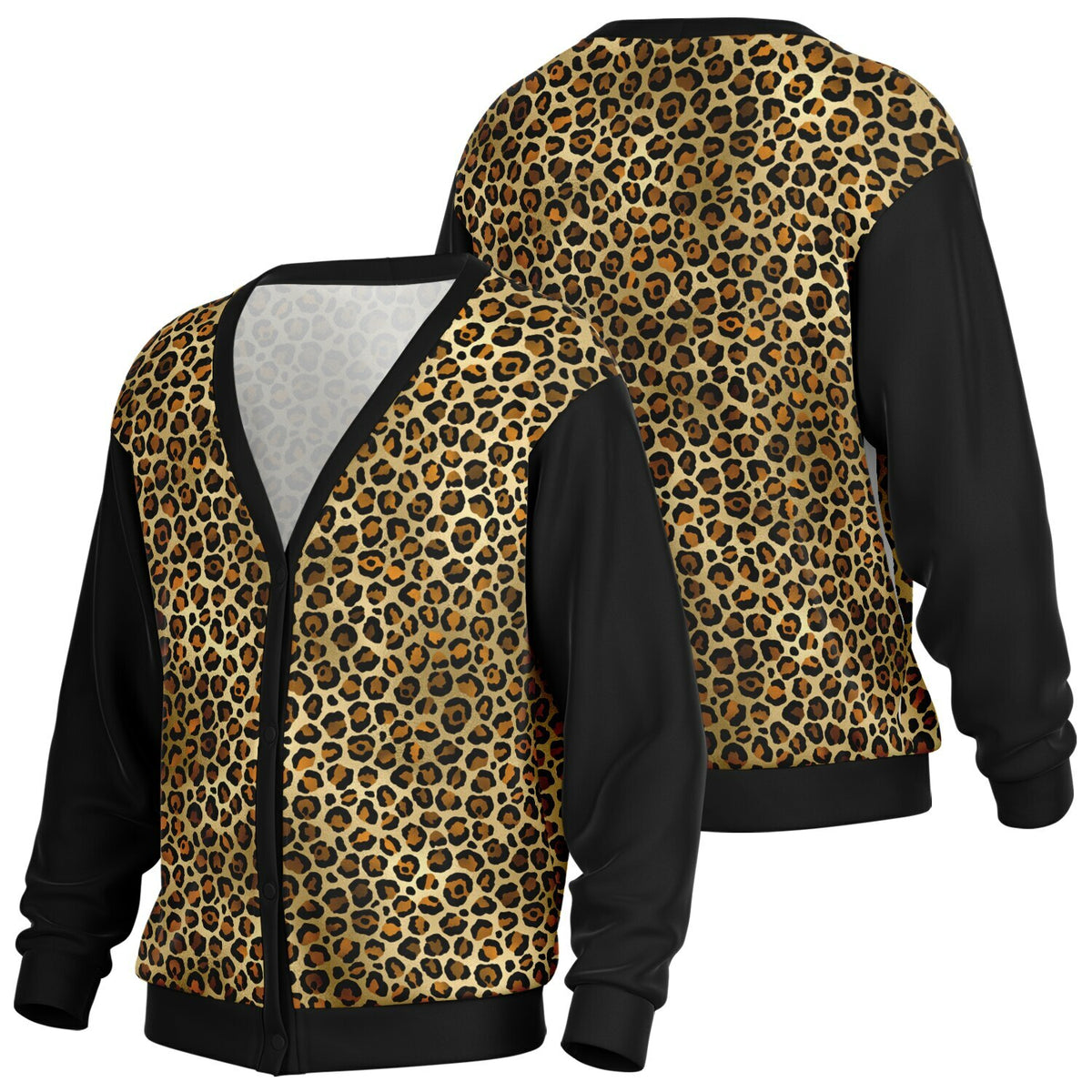 Unisex Punk Cardigan Leopard Print