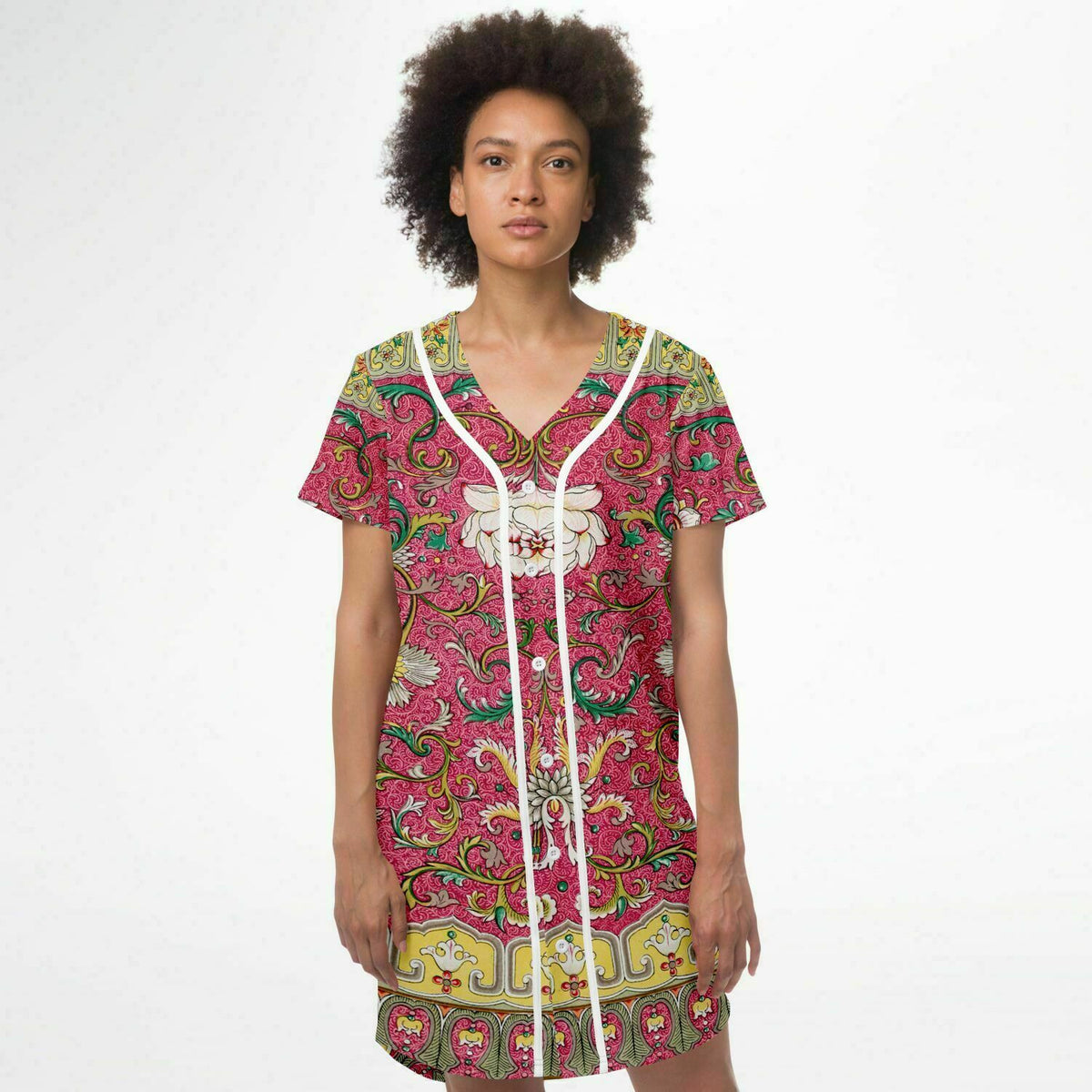 Vintage Art Nouveau Baseball Jersey Dress