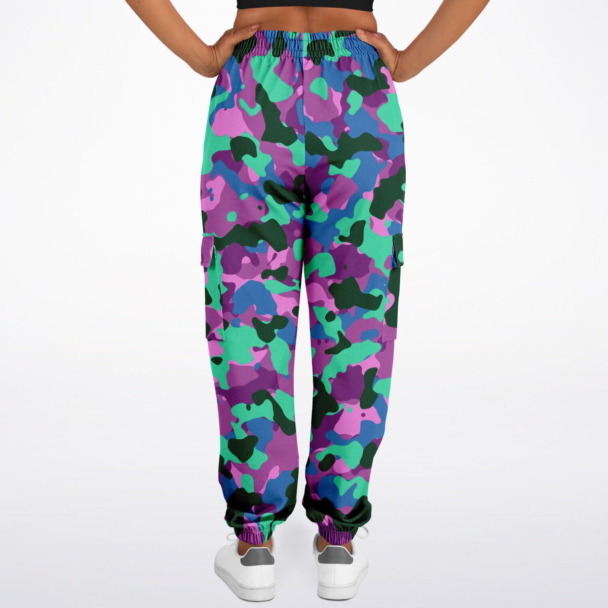 Camouflage-Cargo-Jogginghose aus Poly-Baumwolle – AOP 