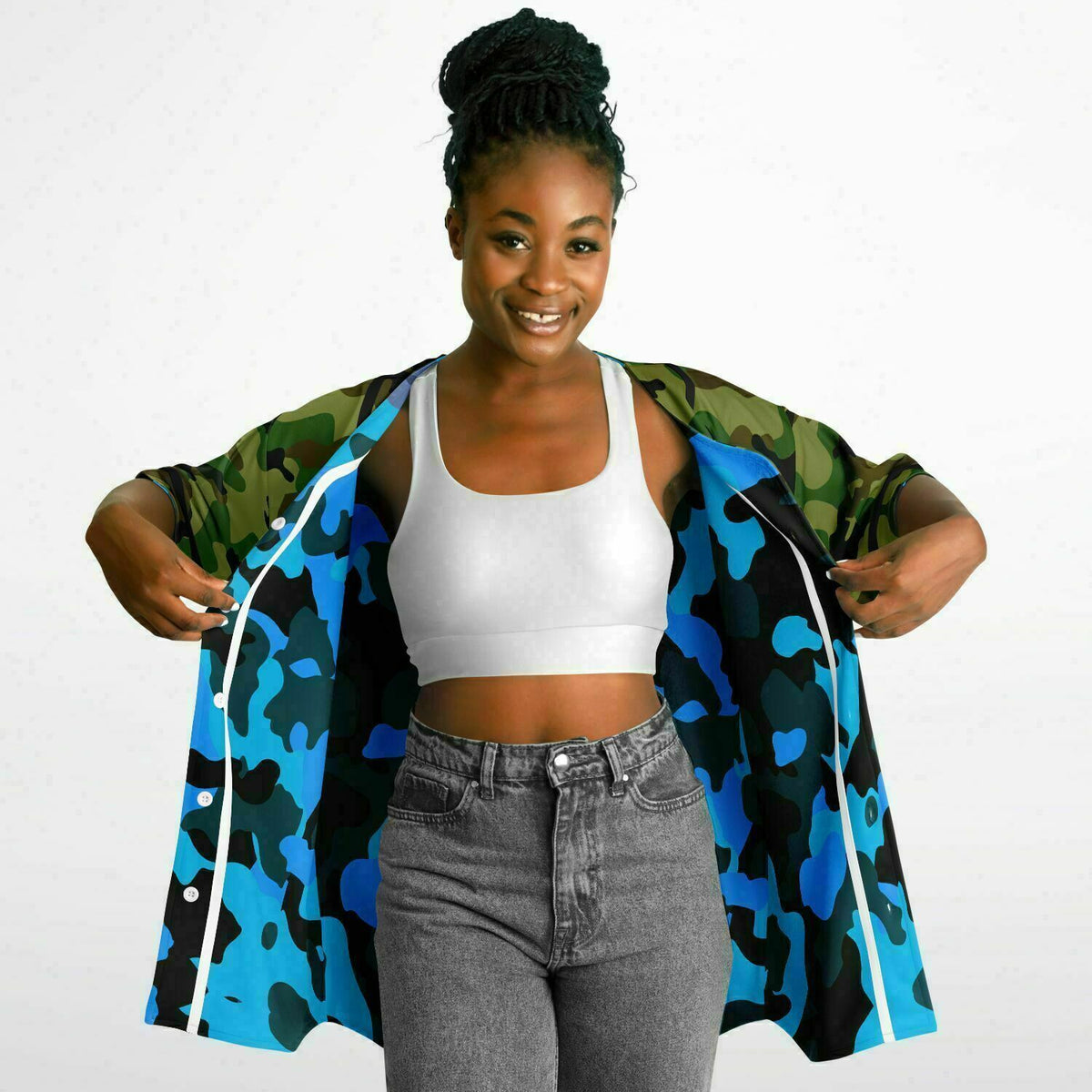 Y2K Double Camo Reversible Baseball Jersey