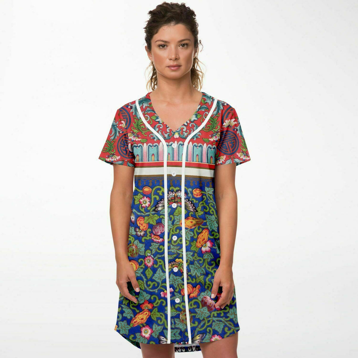 Art Nouveau Baseball Jersey Dress