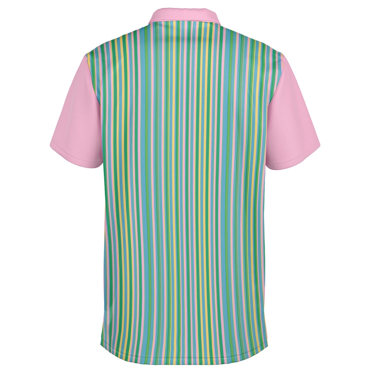 Performance Golf Polo Retro Pastel Pinstripe
