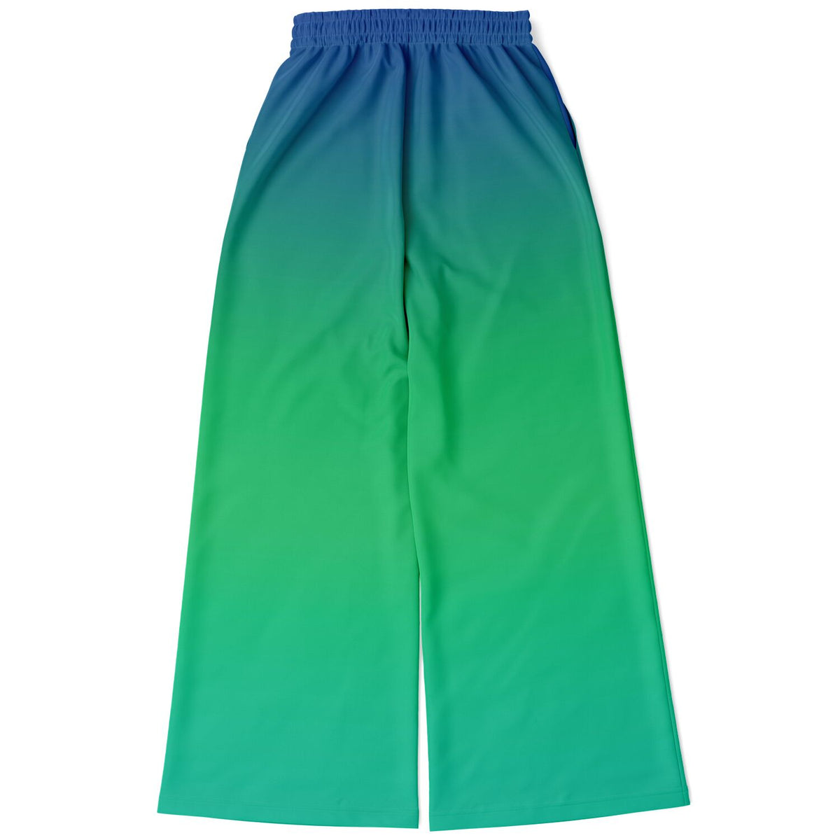Blue green Ombre Athletic Flare Jogger Pants