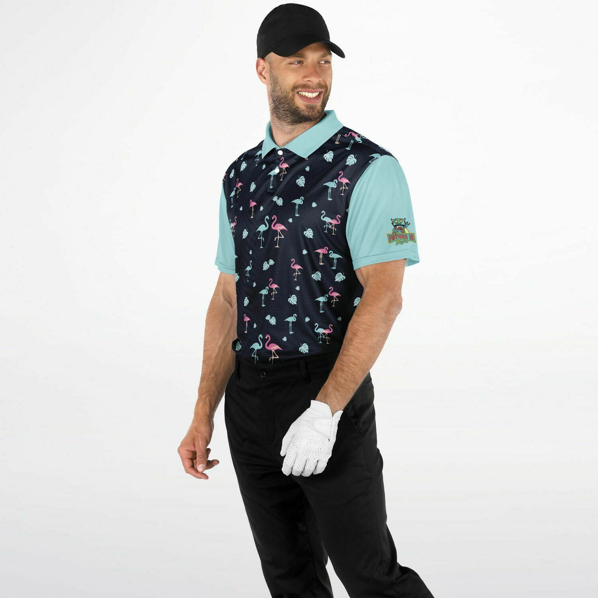 Performance Golf Polo Retro Flamingo