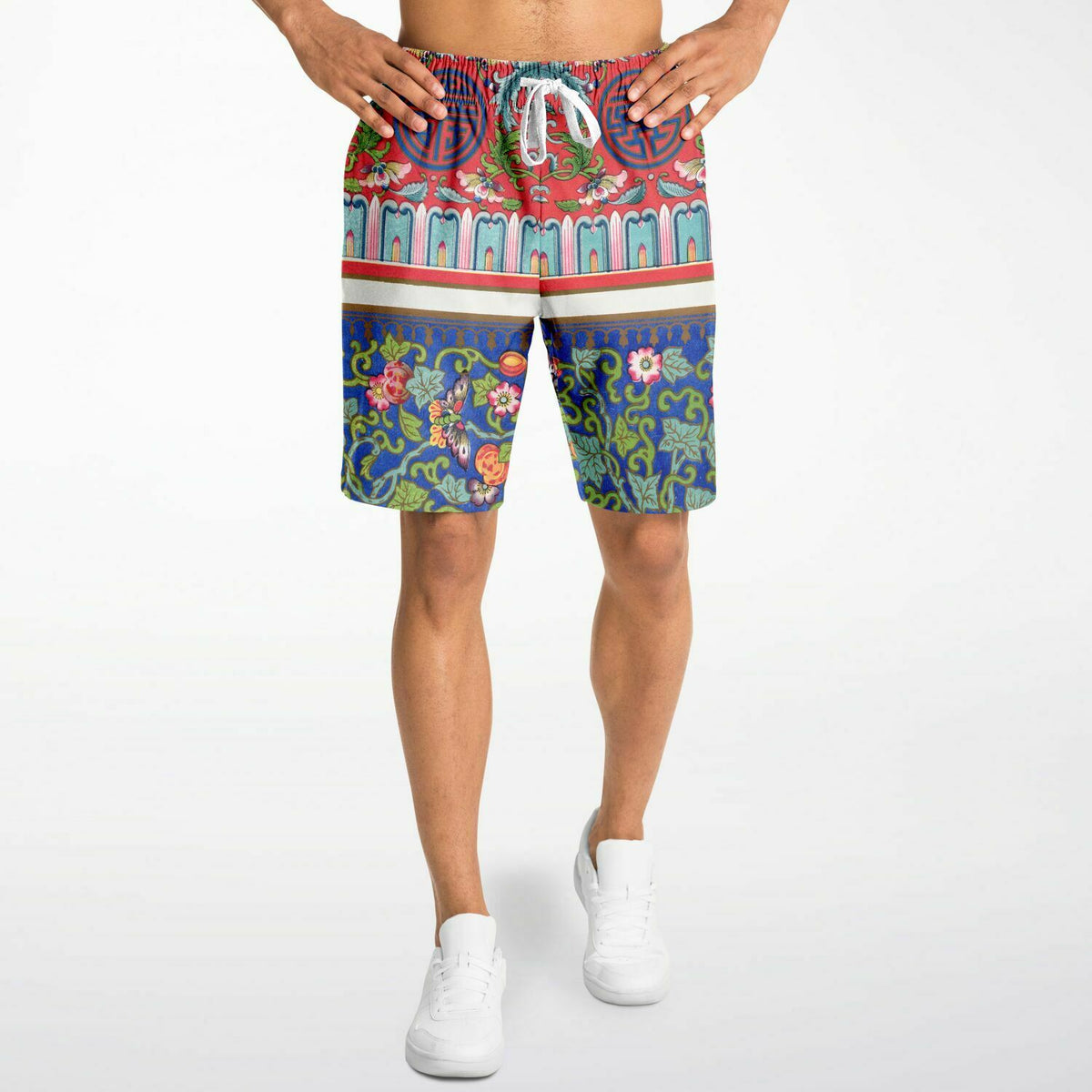 Sportliche lange Shorts im chinesischen Vintage-Stil 