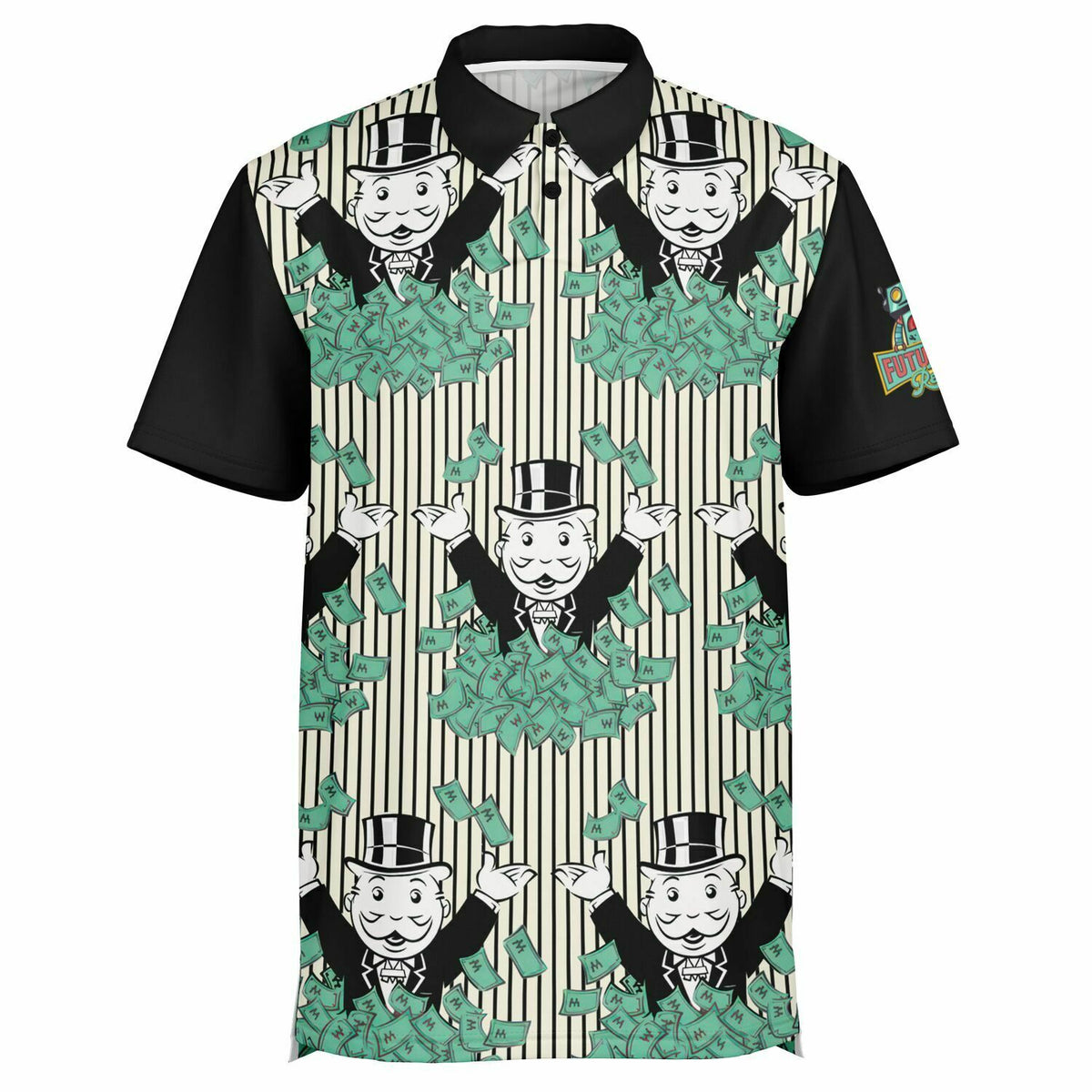 Performance Golf Polo, Dollar Bills, Sweat wicking Custom Polo