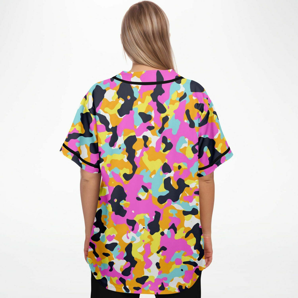 Y2K Urban Camo Baseball Jersey - AOP