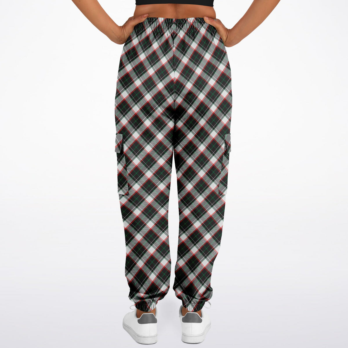 90s style Plaid Cargo Joggers