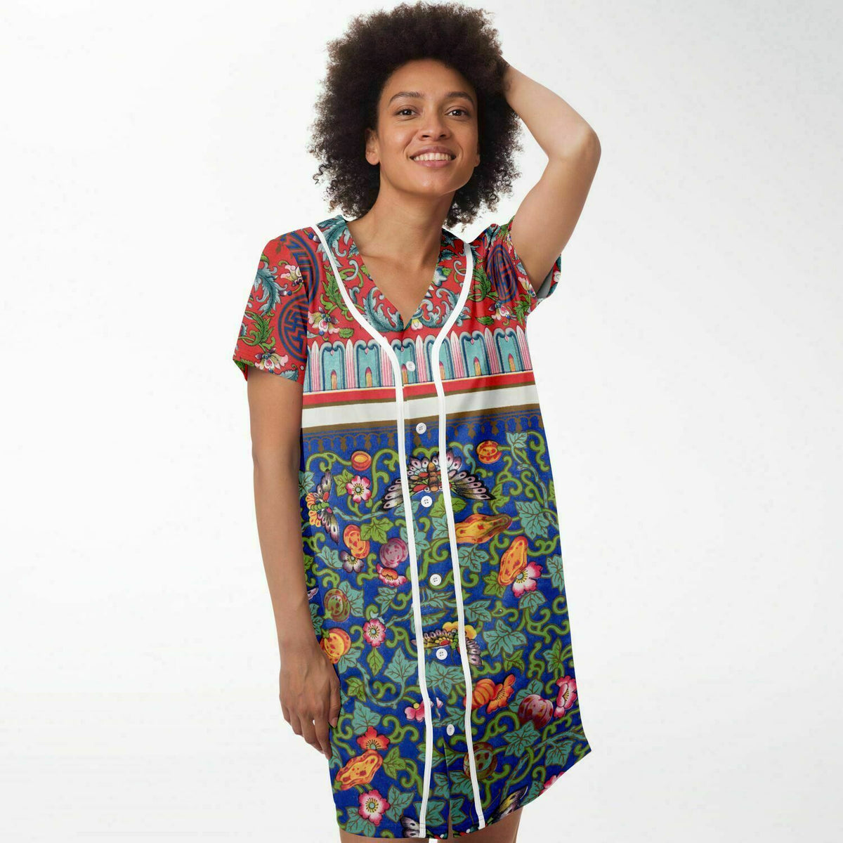 Art Nouveau Baseball Jersey Dress