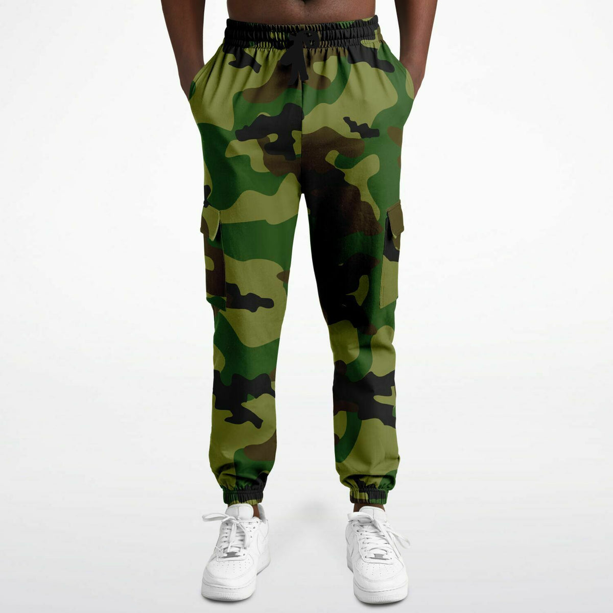 Green Camo Cargo Sweatpants