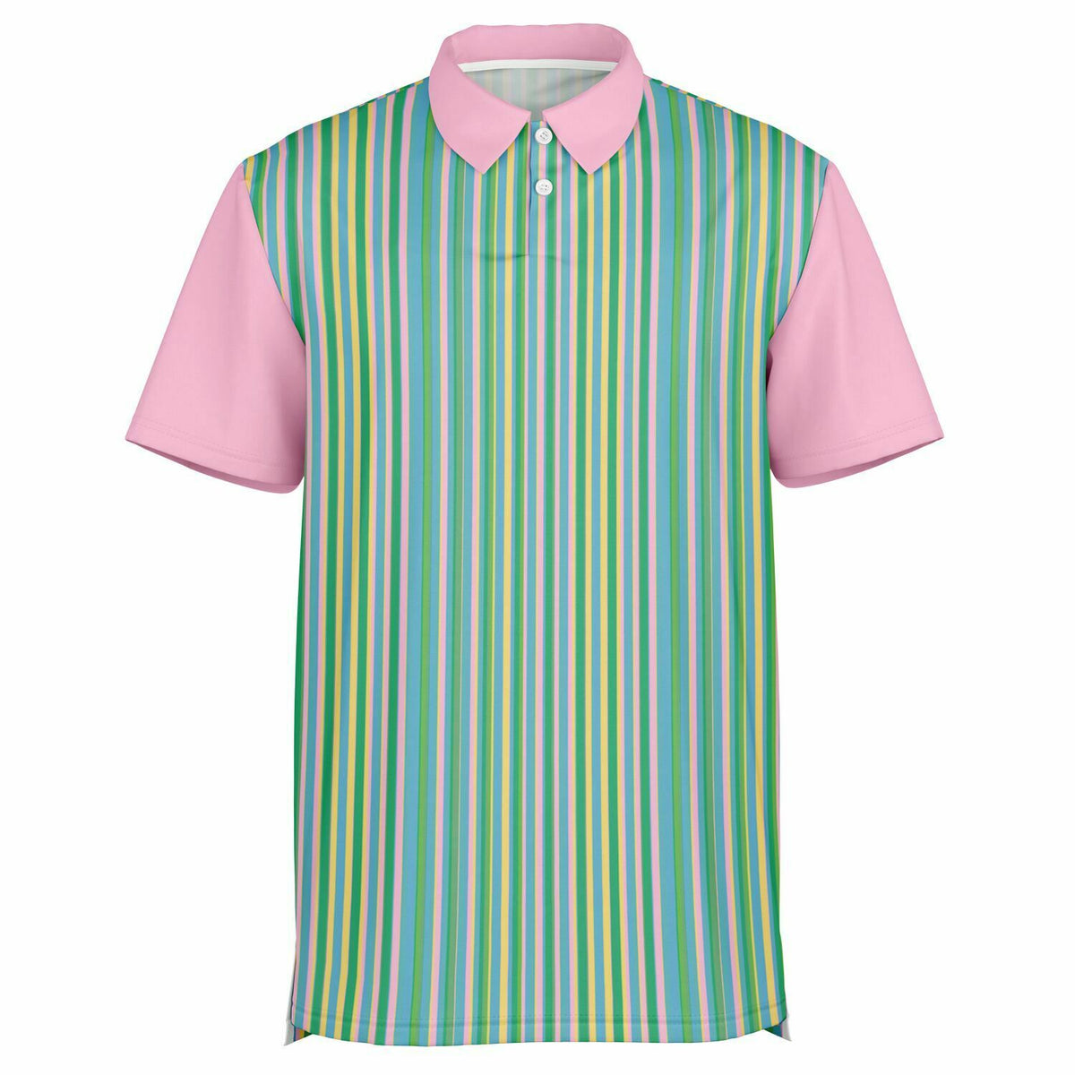 Performance Golf Polo Retro Pastel Pinstripe