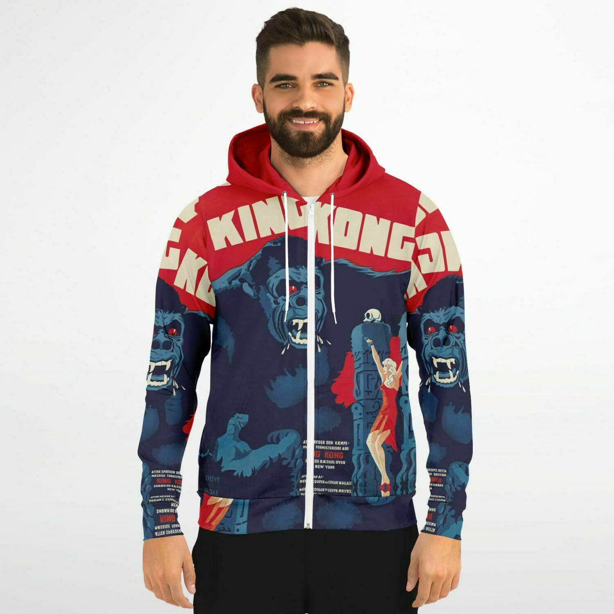 Vintage King Kong Zip-Up Hoodie