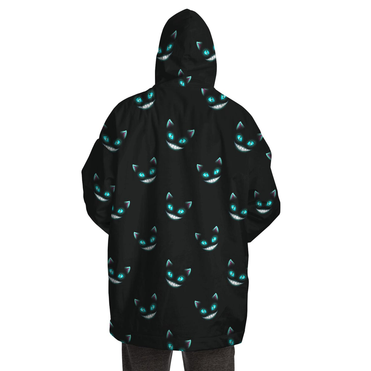 Cheshire Cat Snug Hoodie, Microfleece Loungewear, Hooded Blanket