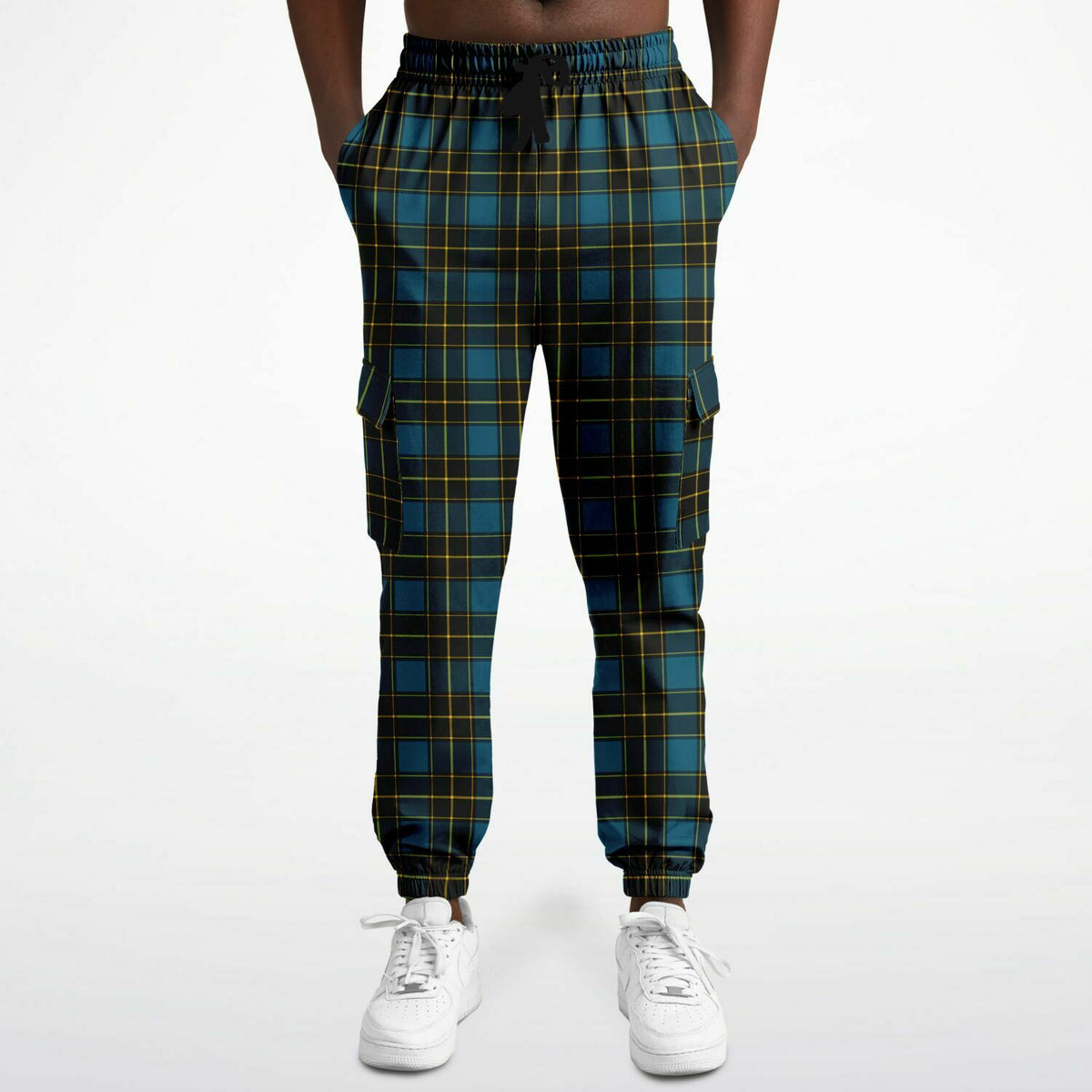 Tartan Fashion Cargo Sweatpants - AOP