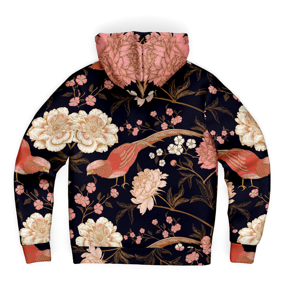 Art Nouveau Floral Zip Hoodie