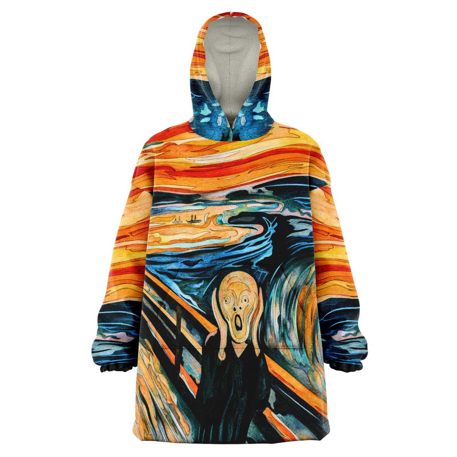 Microfleece Snug Hoodie Wearable Blanket The Scream