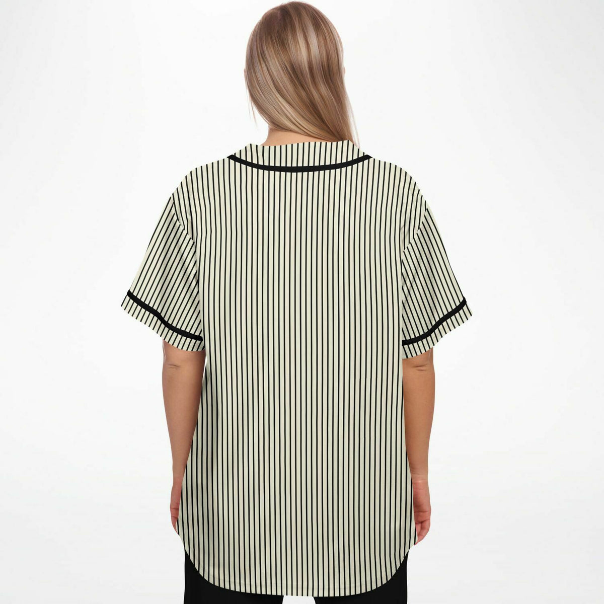 Retro Style Baseball Jersey, striped jersey