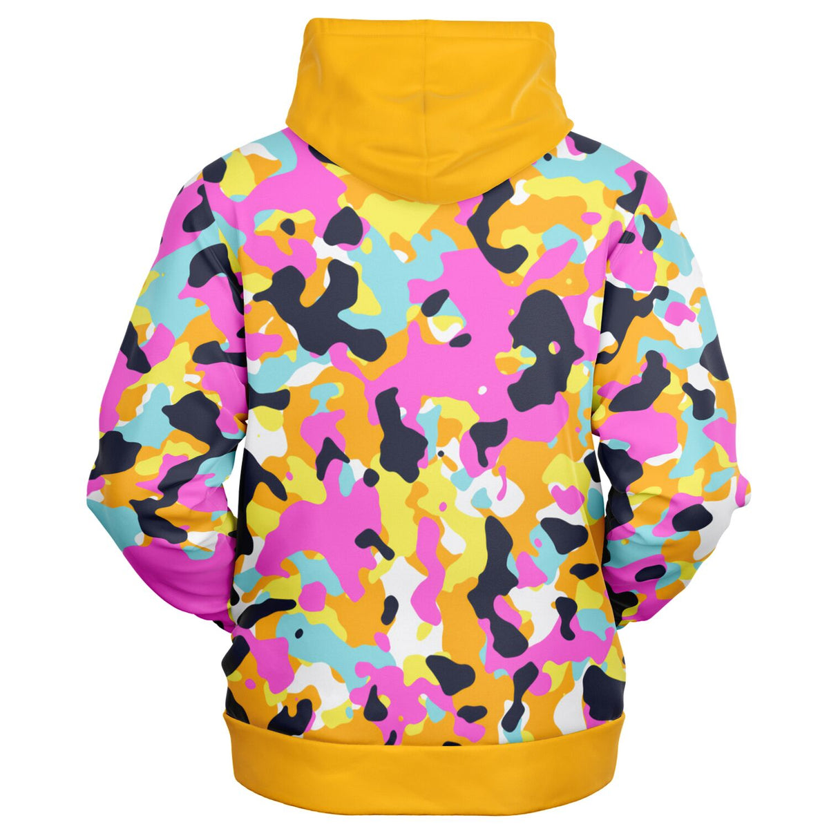 Y2K Camo Athletic Zip-Up Hoodie - AOP
