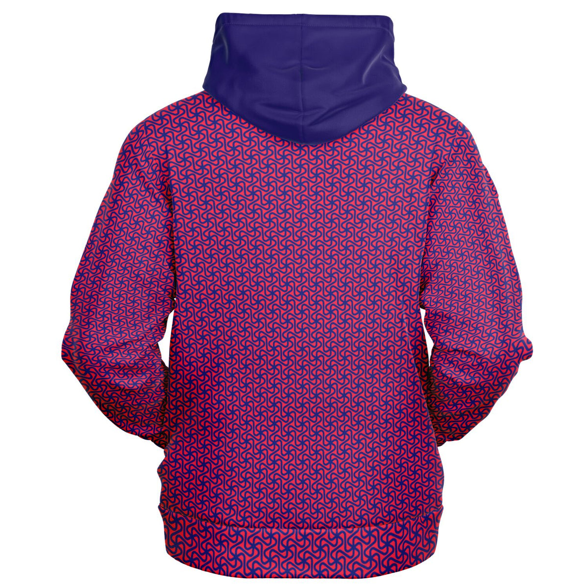 Fashion Zip-Up Hoodie - geometric pattern