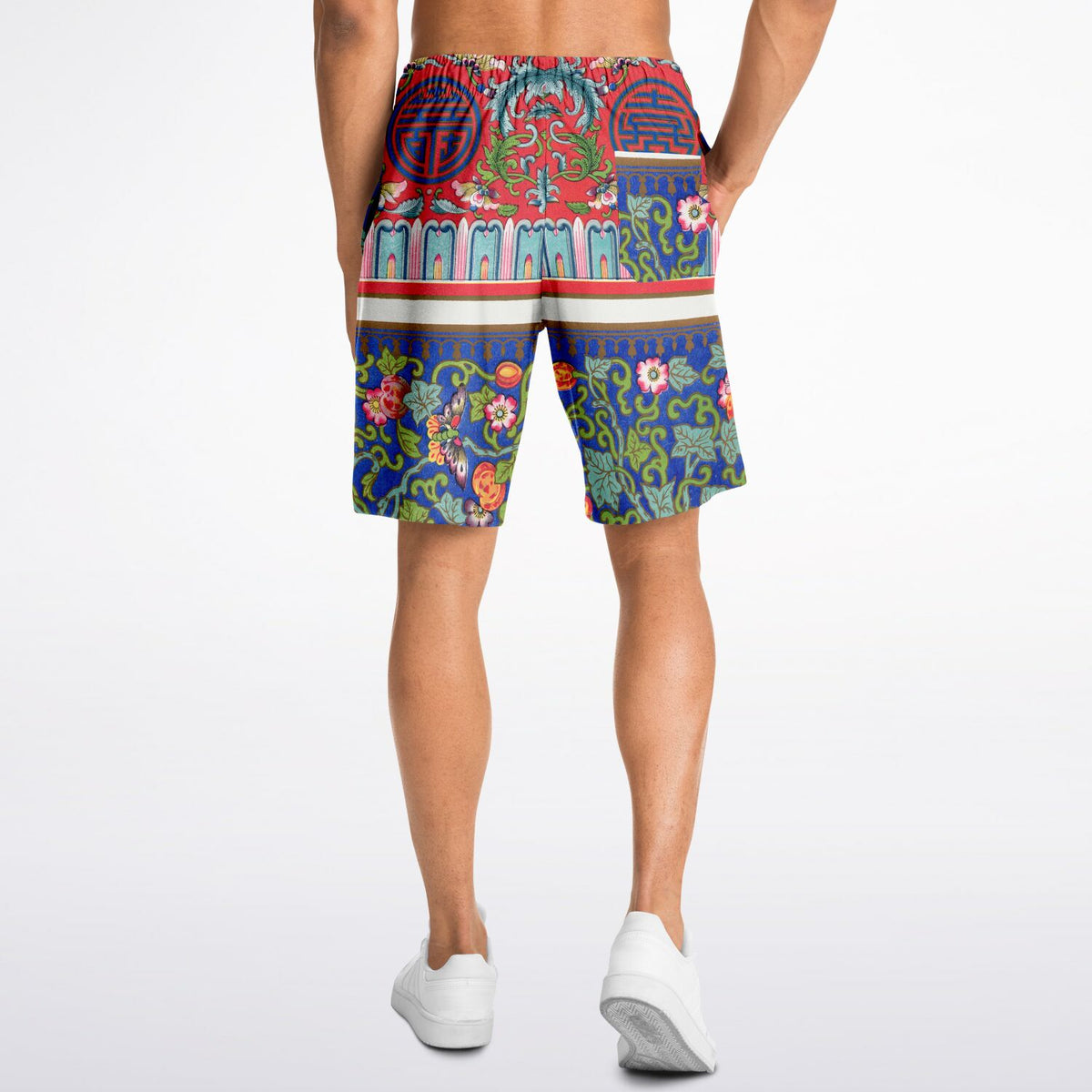 Sportliche lange Shorts im chinesischen Vintage-Stil 