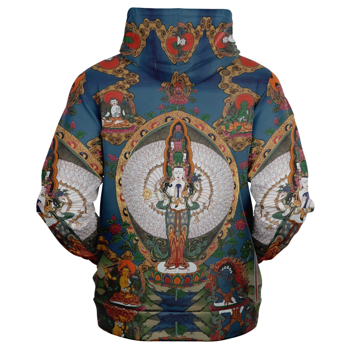 Zip Up Art Hoodie, Spiritual, Festival, Yoga, Meditation Zip Hoodie