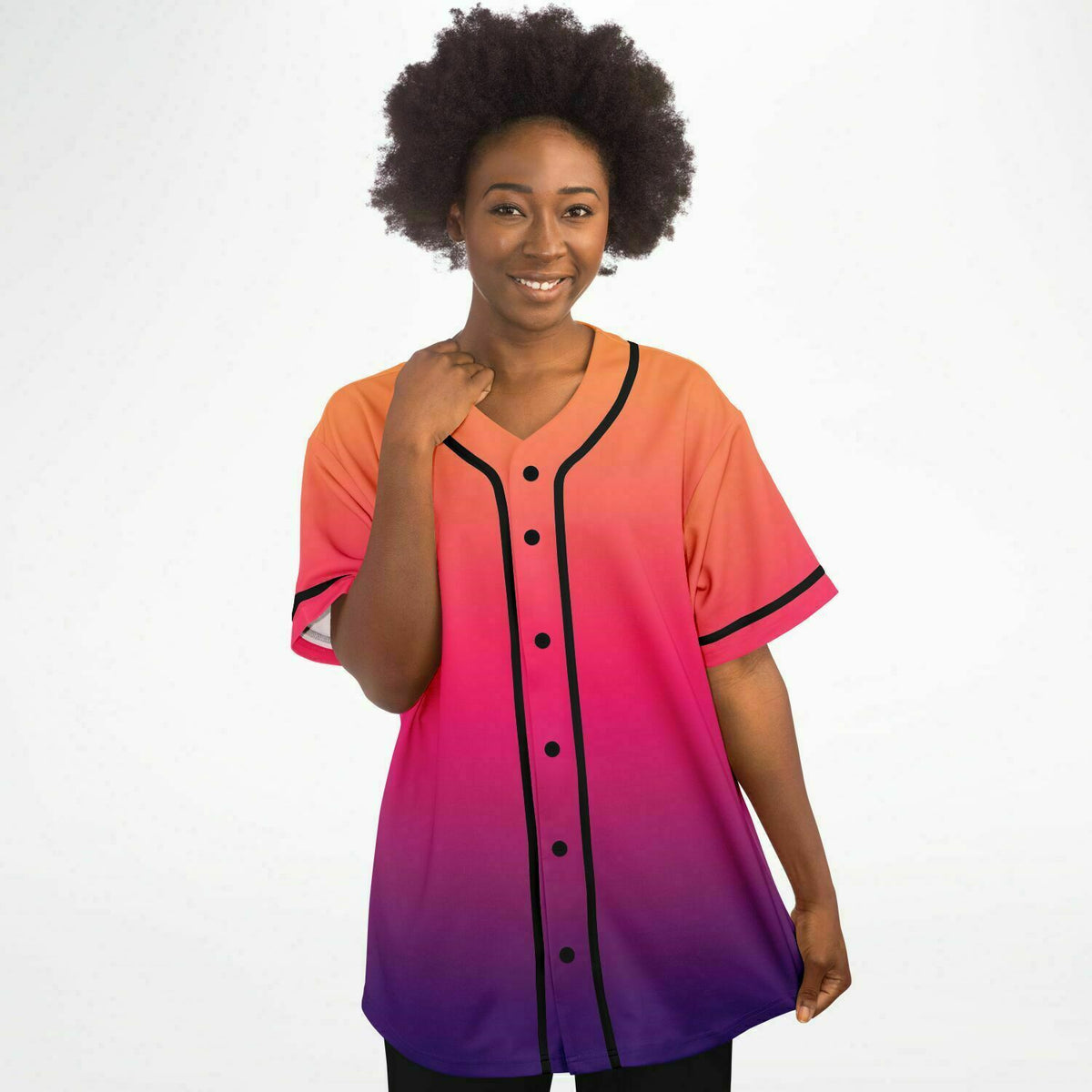 Baseball Jersey - Ombre Midnight Sunset