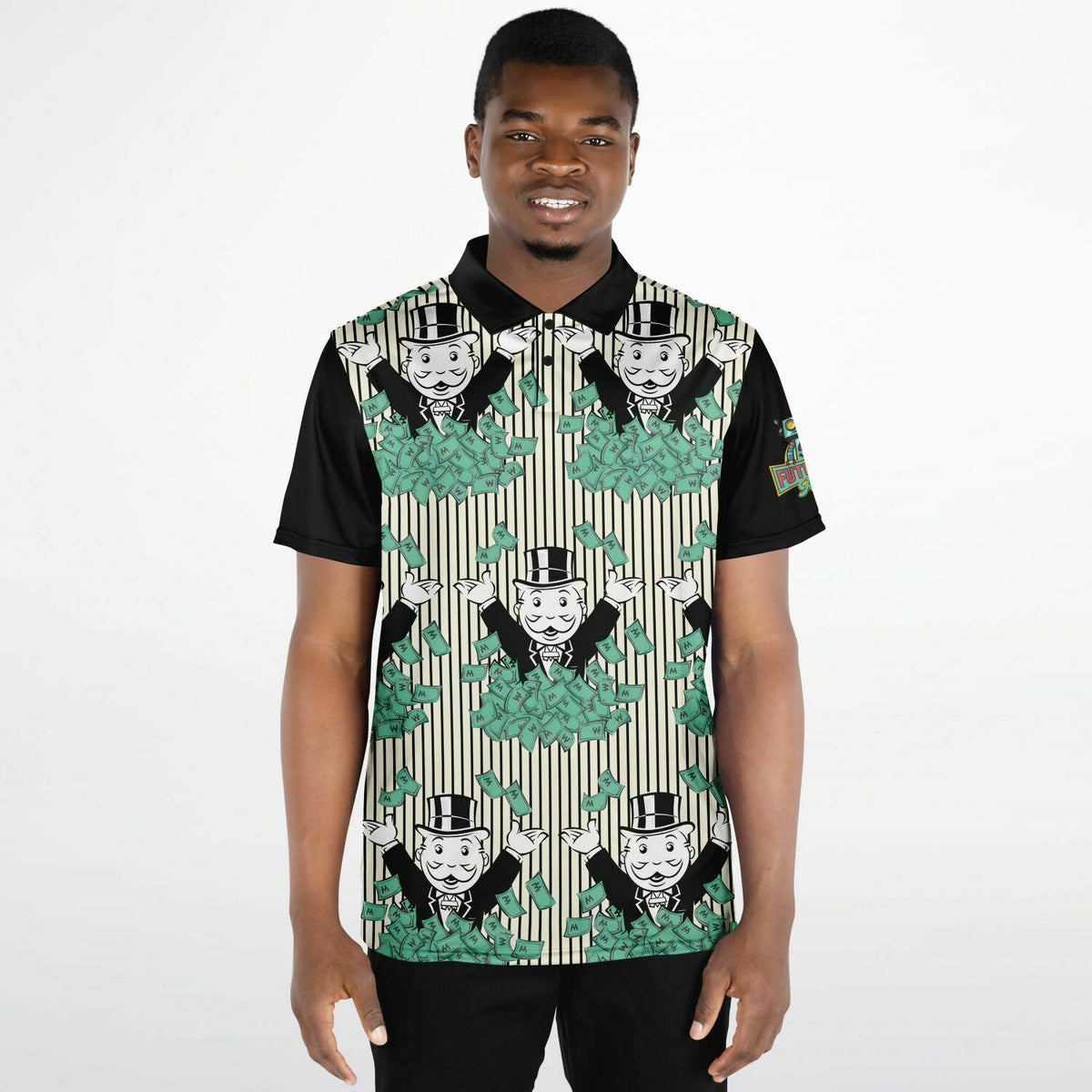 Performance Golf Polo, Dollar Bills, Sweat wicking Custom Polo