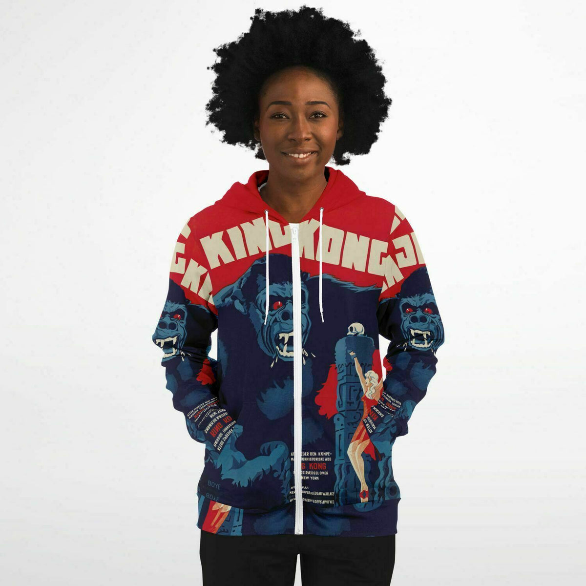 Vintage King Kong Zip-Up Hoodie