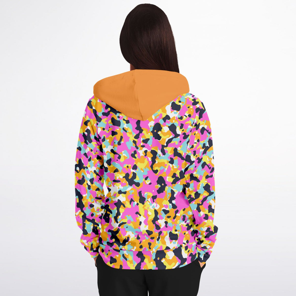 Y2K Camo Zip-Up Hoodie