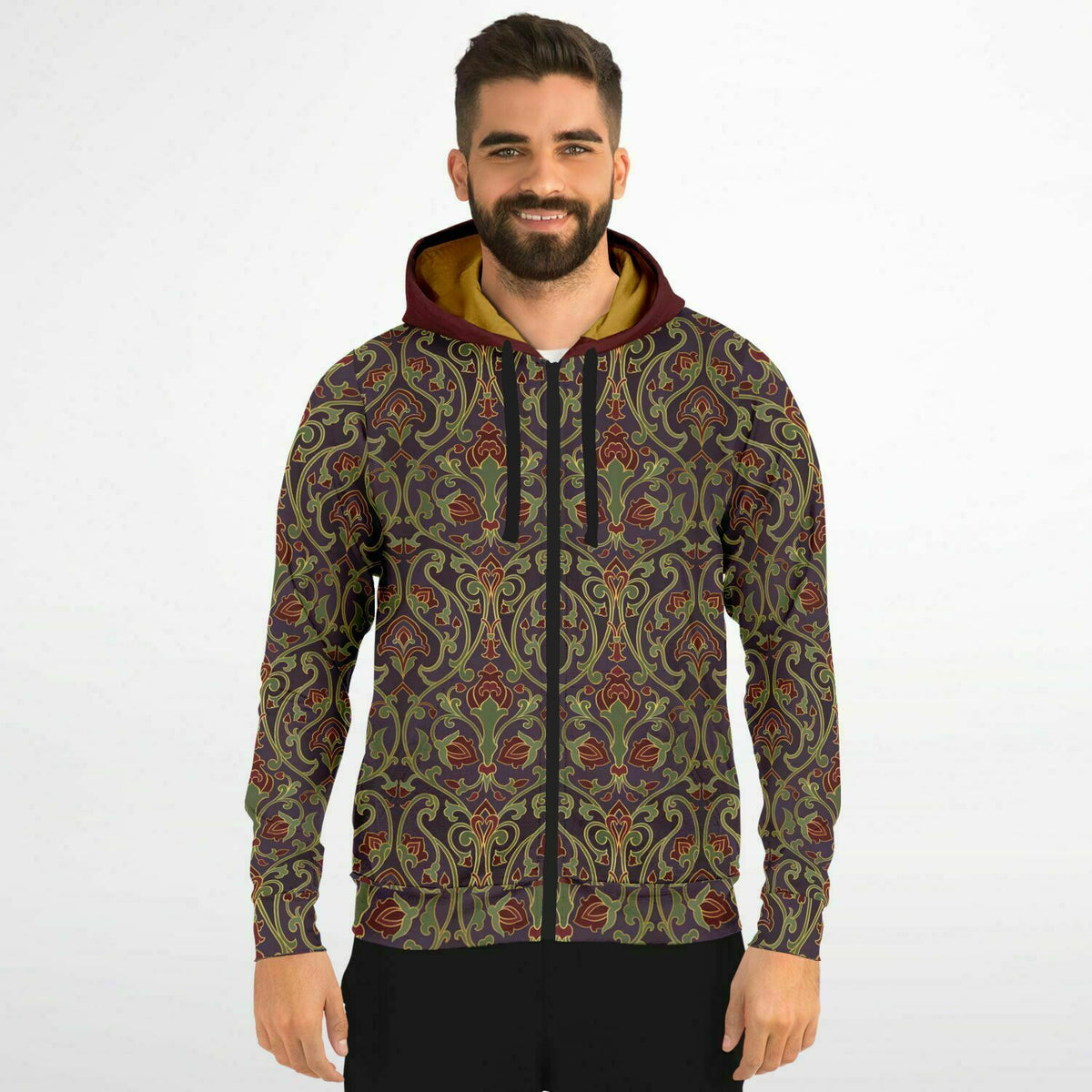 Art Deco Zip-Up Hoodie