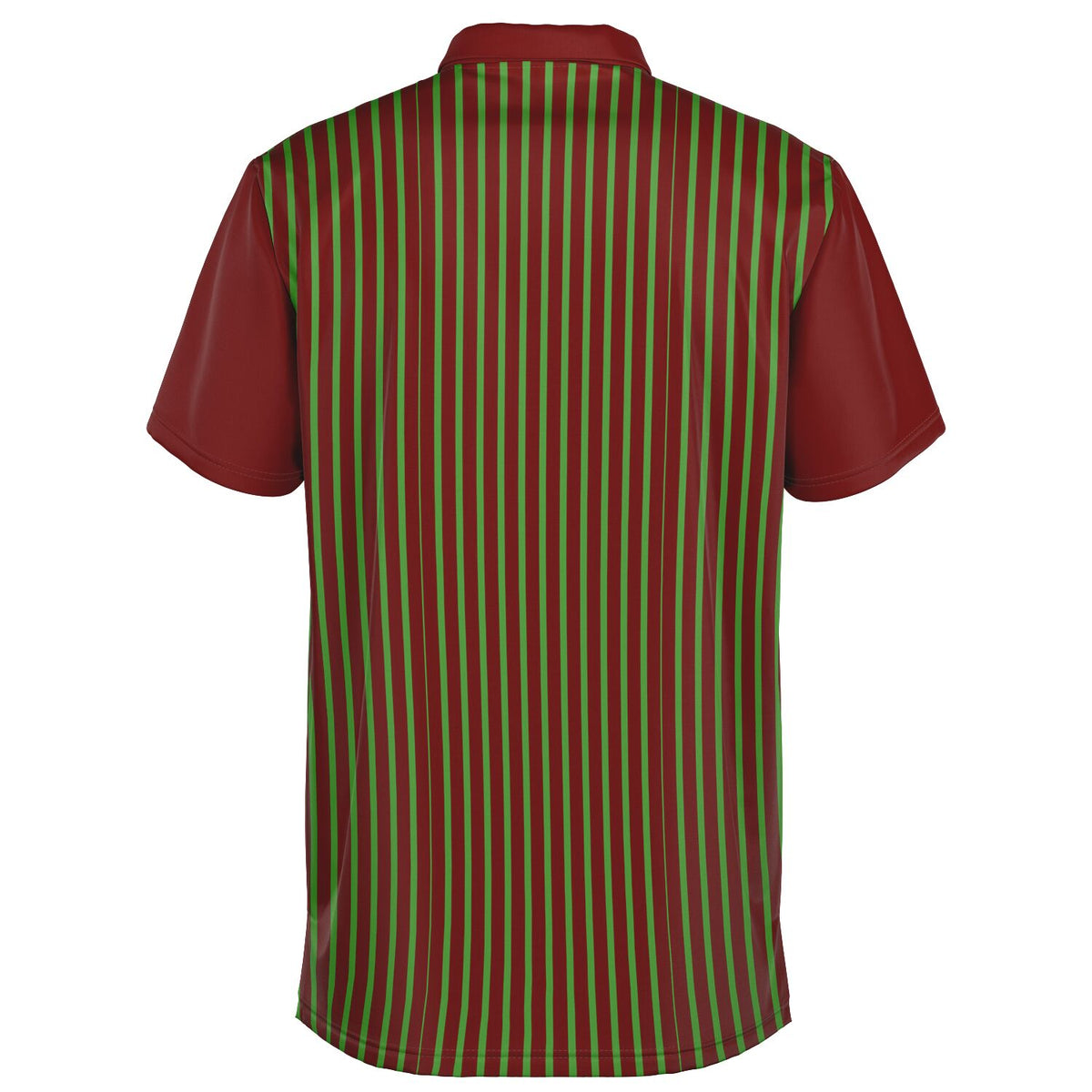 Performance Polo, Men&#39;s Claret &amp; Kelly Green Striped Polo Shirt, sweat wicking, golf polo