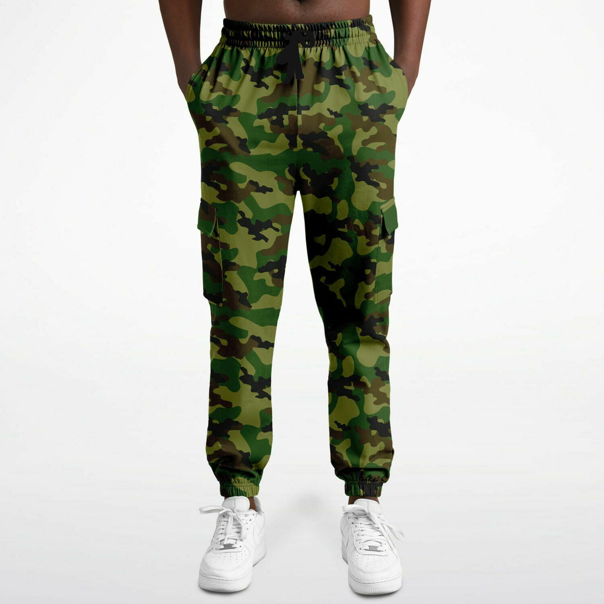 Camo Cargo Sweatpants Poly Cotton