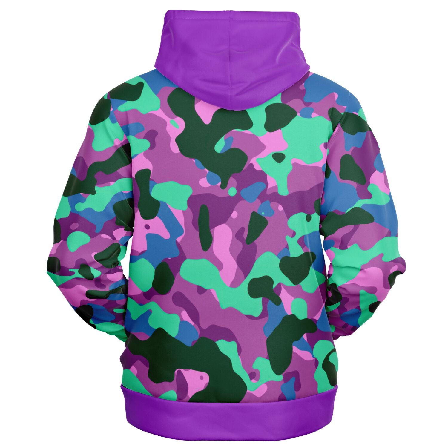 Y2K Revival: Tri-Color Camo Zip Hoodie, Retro Camo