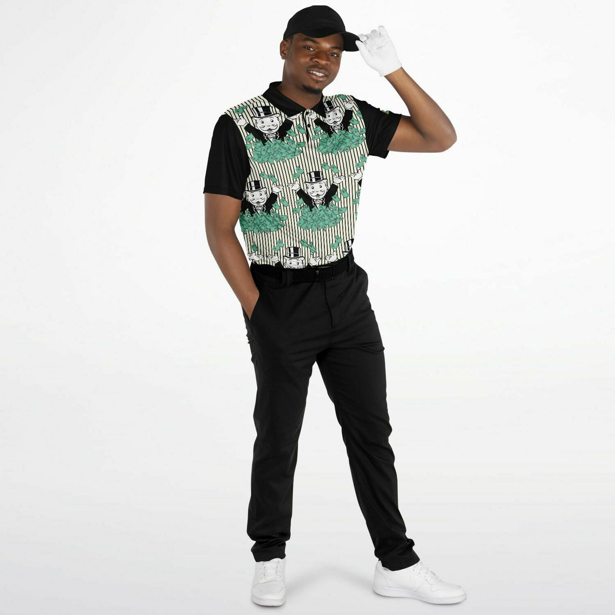 Performance Golf Polo, Dollar Bills, Sweat wicking Custom Polo