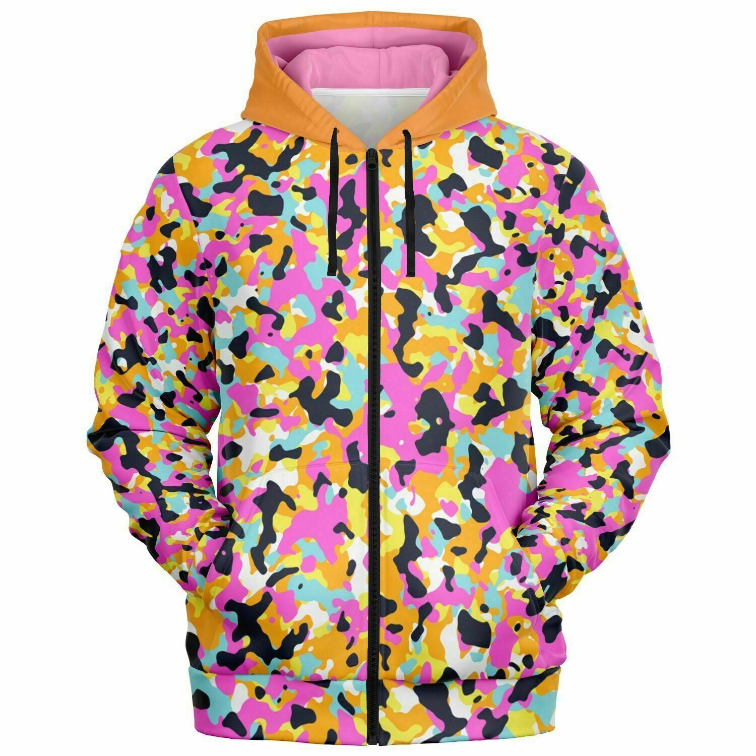 Y2K Camo Zip-Up Hoodie