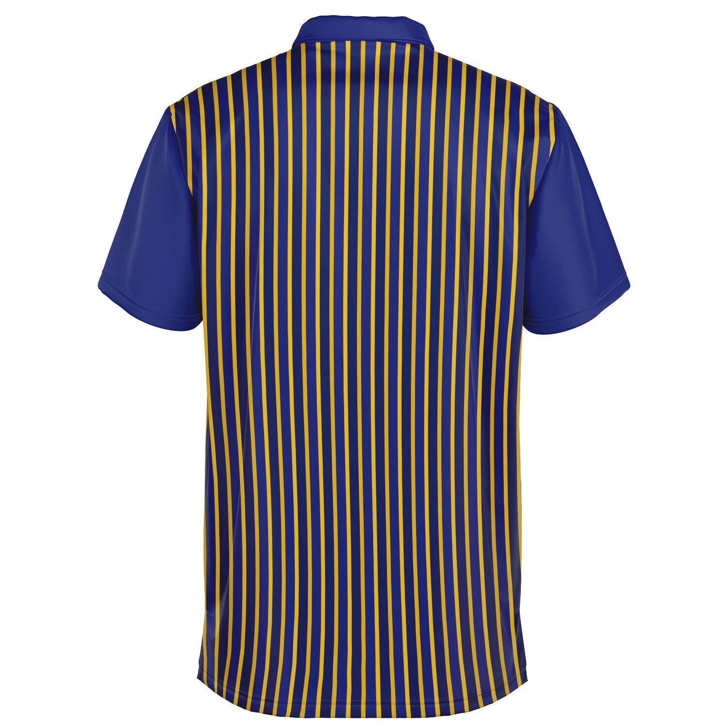 Performance Golf Polo, Gold and Navy Stripe, Sports Sweat Wicking Polo