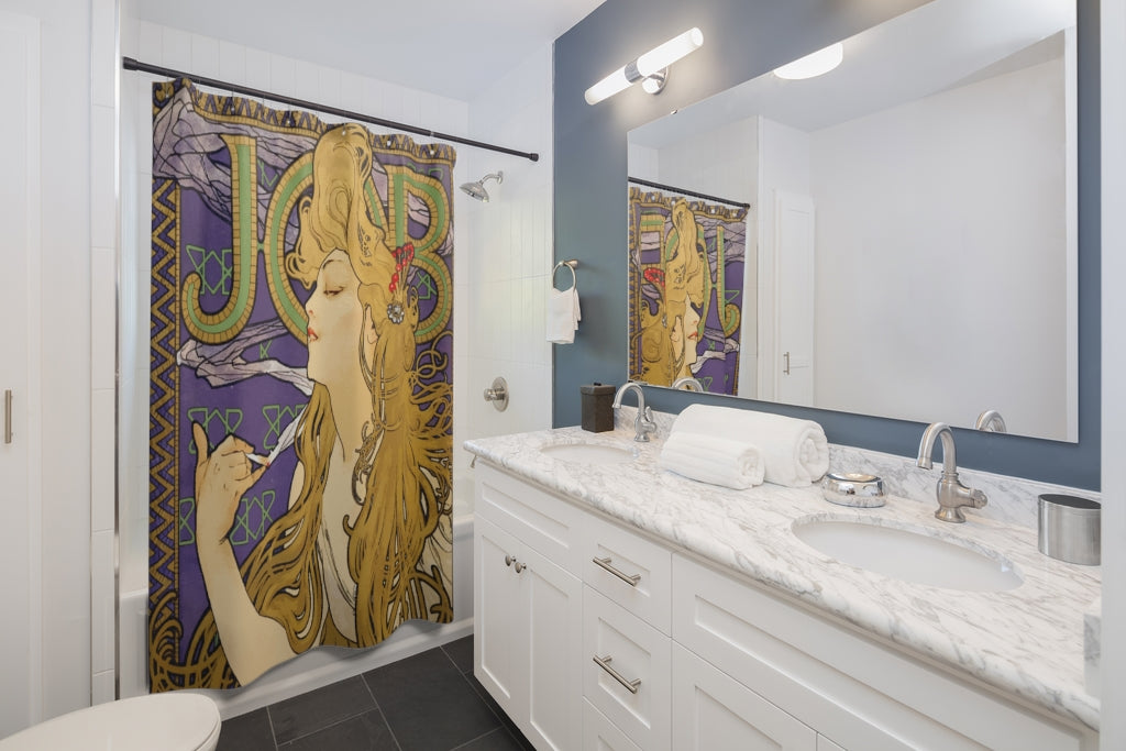 Art Nouveau Shower Curtain with PVC Liner