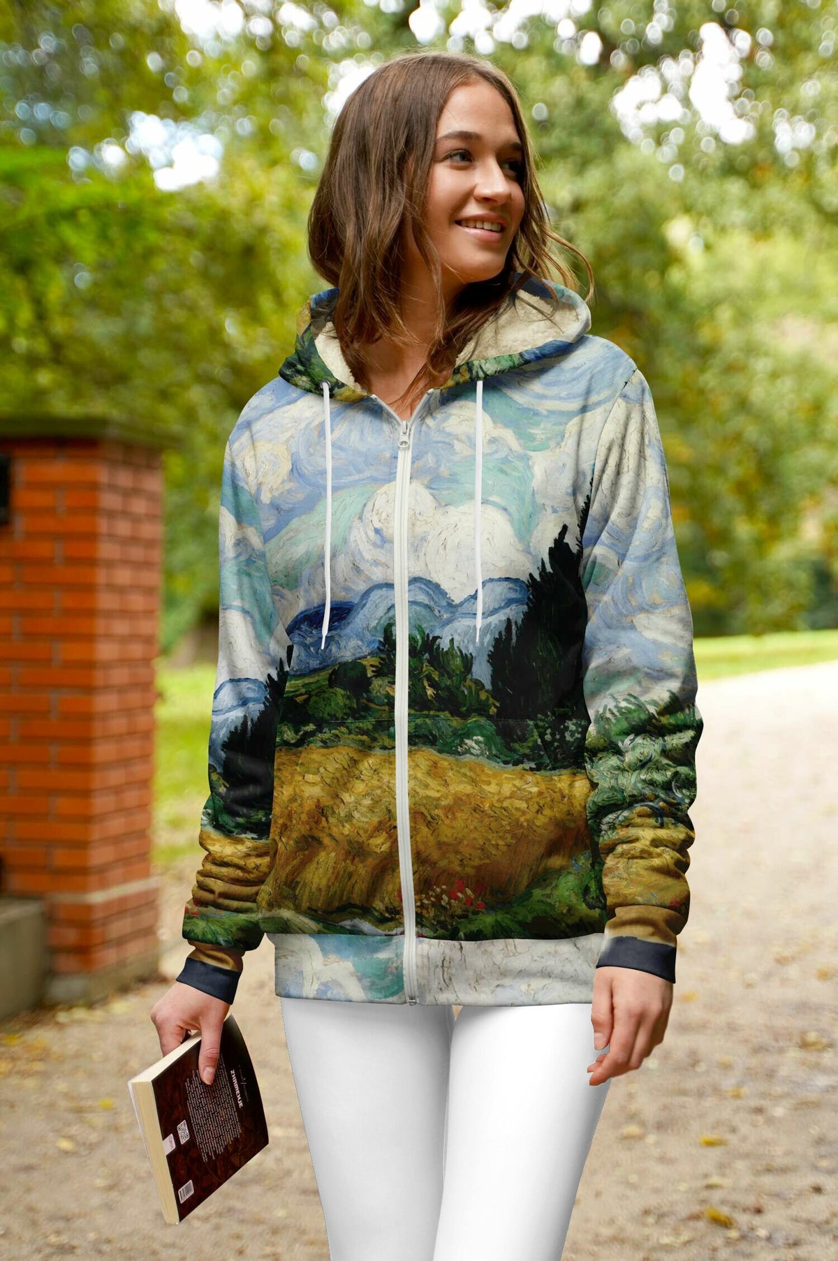 Van Gogh Microfleece Zip Up Hoodie